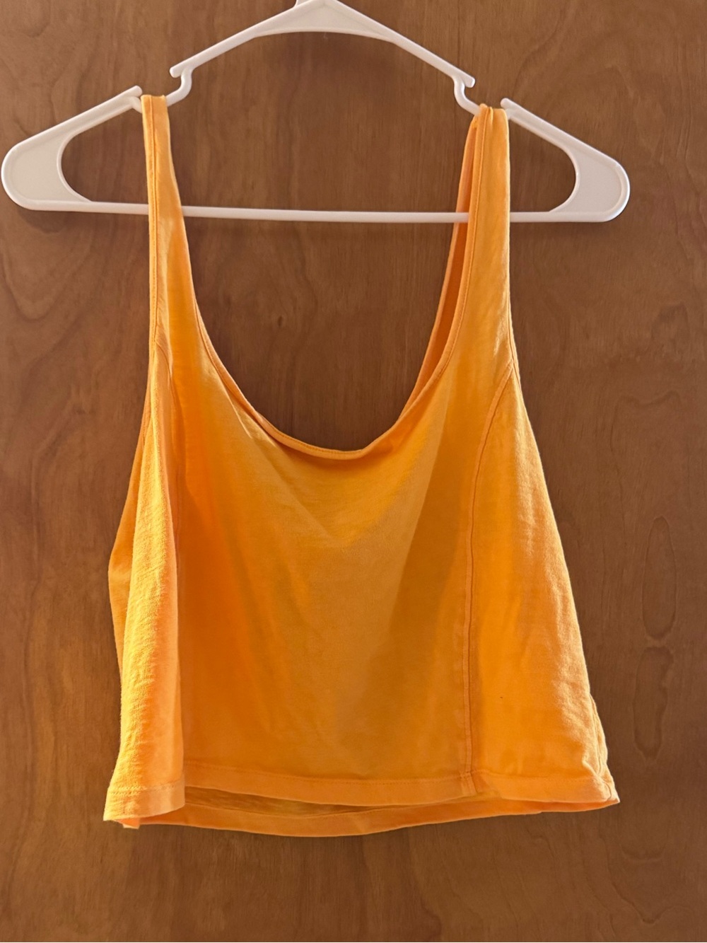 aerie Bright Orange Scoop Neck Tank Top